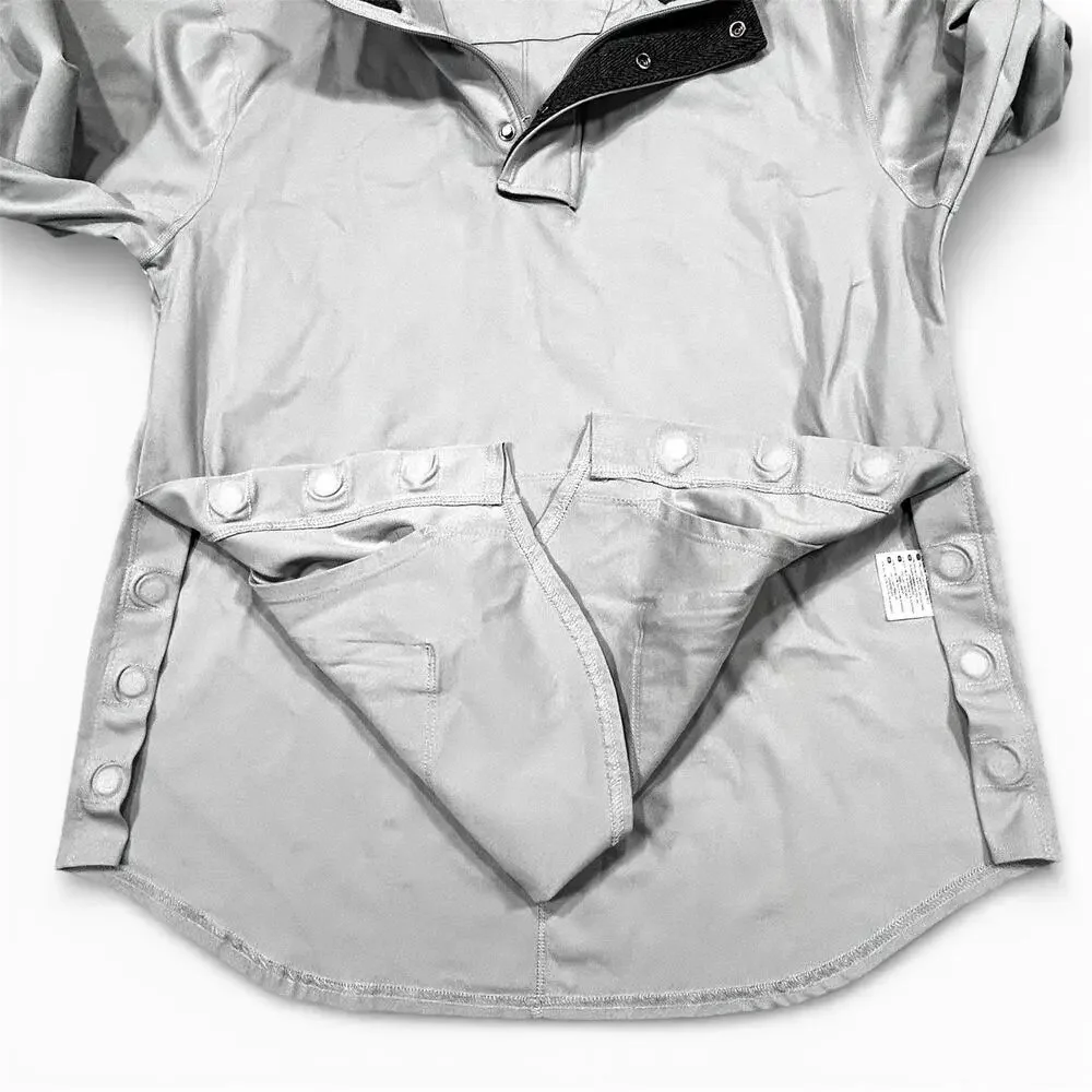 BYLT Elite Fairway Pullover Mens Large Gray Drop Cut Golf Premium Basic Jacket - Picture 6 of 9